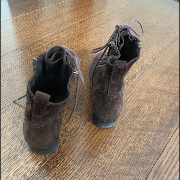 Sam Edelman Mackay Brown Suede Combat Booties - Picture 4 of 5